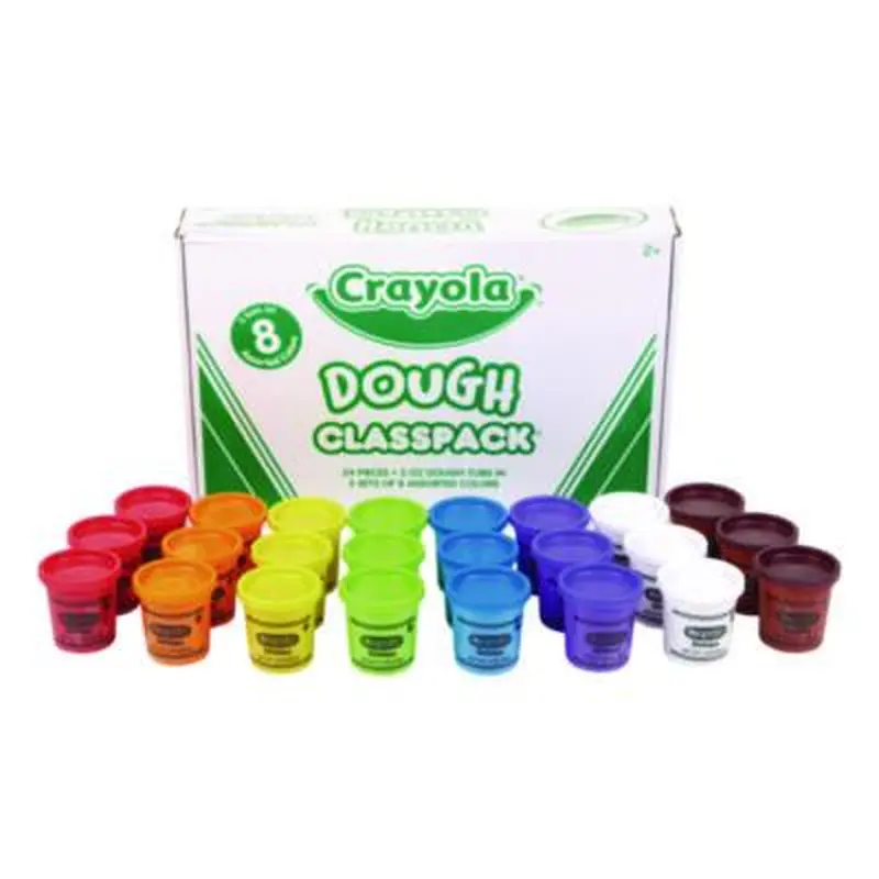 Dough Classpack, 3 oz, 8 Assorted Colors, 24/Pack - Clay | Crayola