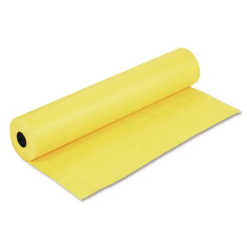 Rainbow Duo-Finish Colored Kraft Paper, 35 lb Wrapping Weight, 36" x 1,000 ft, Canary - Art & Design Paper | Pacon