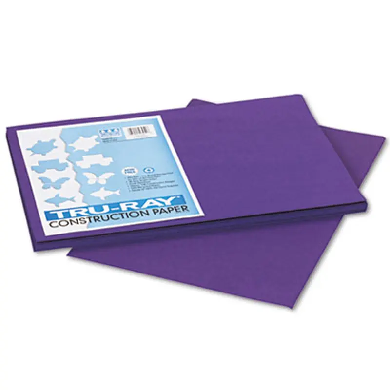 Tru-Ray Construction Paper, 76 lb Text Weight, 12 x 18, Purple, 50/Pack - Art & Design Paper | Pacon