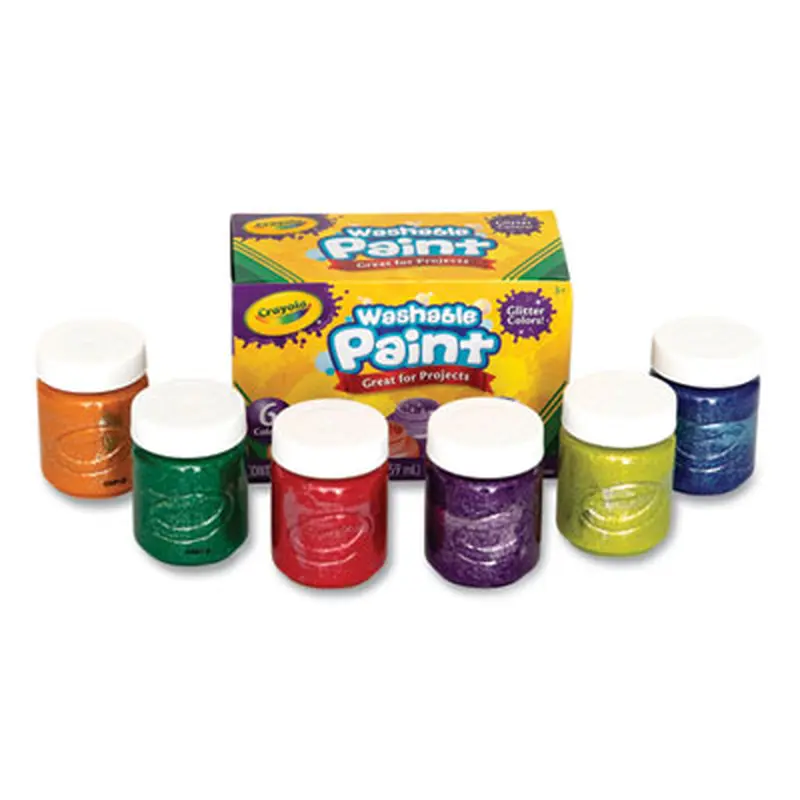 Washable Paint, 6 Assorted Classic Colors, 2 oz Bottle, 6/Pack - Paint | Crayola
