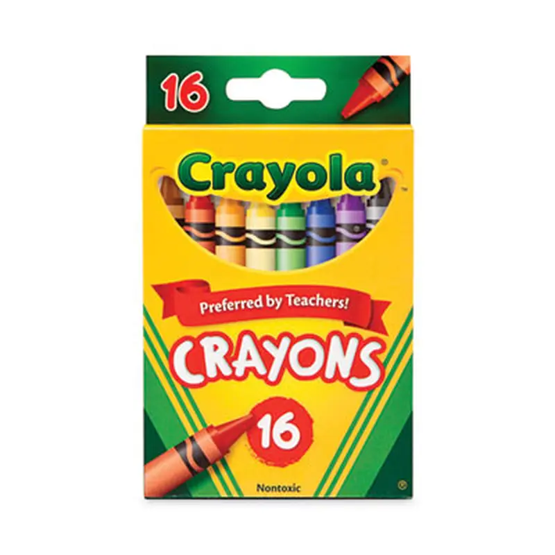 Classic Color Crayons, Peggable Retail Packaging, Regular Size, 0.31" x 3.63", 16 Assorted Colors, 16/Pack - Crayons | Crayola