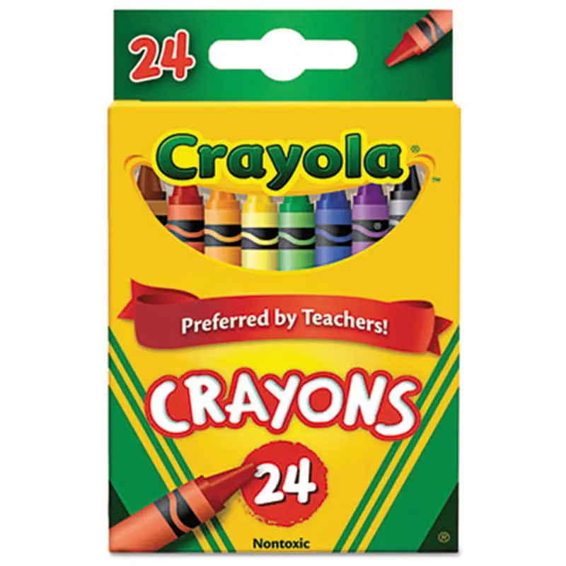 Classic Color Crayons, Peggable Retail Packaging, Regular Size, 0.31" x 3.63", 24 Assorted Colors, 24/Pack - Crayons | Crayola