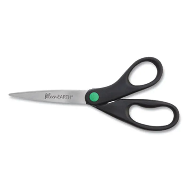 KleenEarth Scissors, 8" Long, 3.25" Cut Length, Straight Black Handle, 2/Pack - Scissors | Westcott