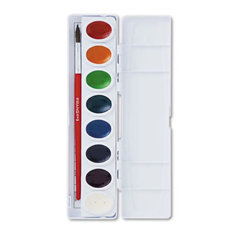 Professional Watercolors, 16 Assorted Colors, Oval Pan Palette Tray - Paint | Prang