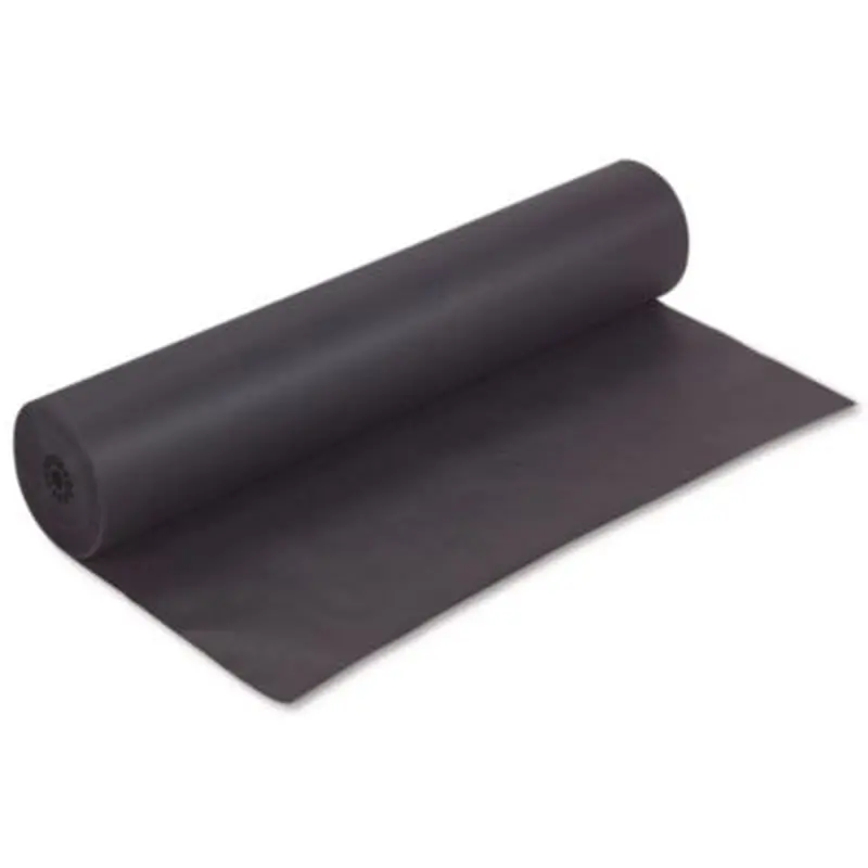 Rainbow Duo-Finish Colored Kraft Paper, 35 lb Wrapping Weight, 36" x 1,000 ft, Black - Art & Design Paper | Pacon