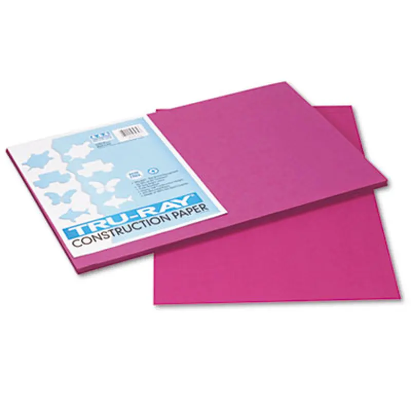 Tru-Ray Construction Paper, 76 lb Text Weight, 12 x 18, Magenta, 50/Pack - Art & Design Paper | Pacon