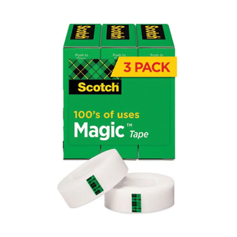 Magic Tape Refill, 1" Core, 0.75" x 83.33 ft, Clear, 3/Pack - Tape | Scotch