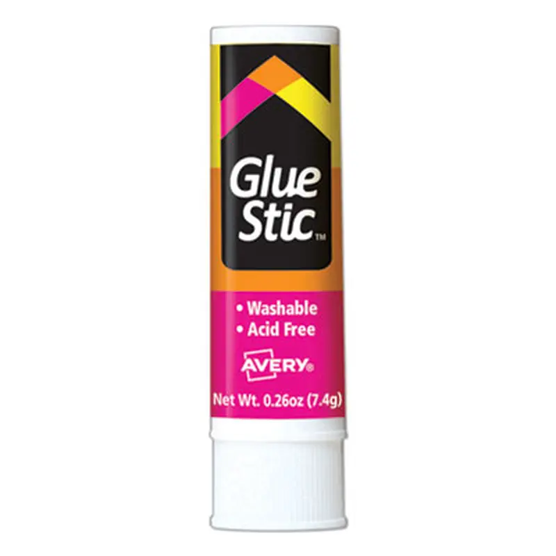 Permanent Glue Stic, 0.26 oz, Applies White, Dries Clear - Glue | Avery