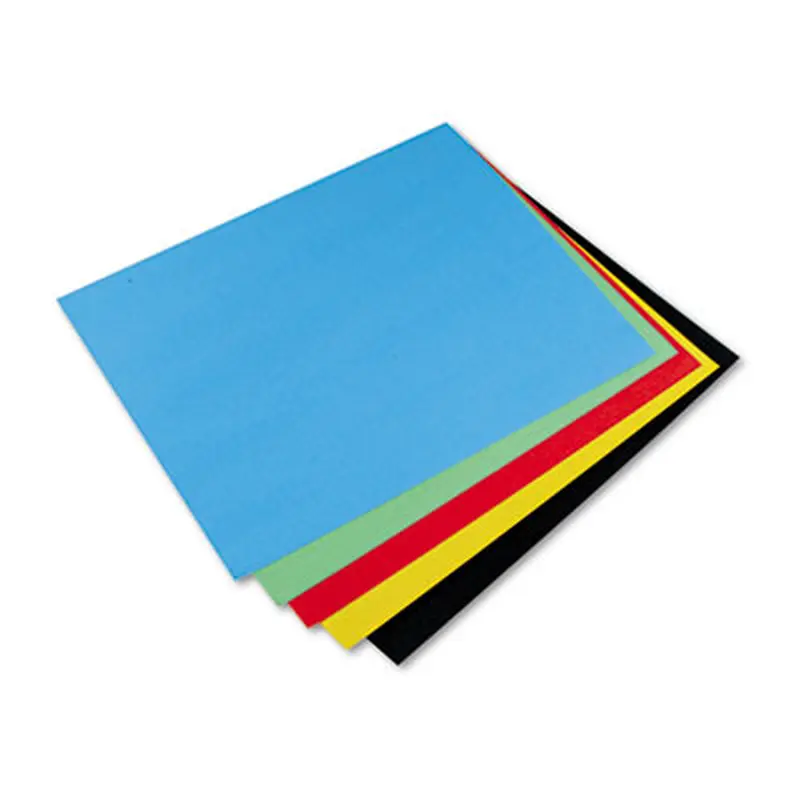 Four-Ply Railroad Board, 22 x 28, Assorted, 25/Carton - Art Boards & Construction Paper | Pacon