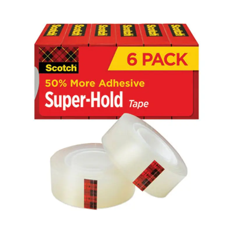 Super-Hold Tape Refill, 1" Core, 0.75" x 27.77 yds, Transparent, 6/Pack - Tape | Scotch
