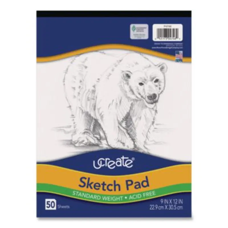 Art1st Sketch Pad, Unruled, 50 White 9 x 12 Sheets - Lab & Design Pads | Pacon