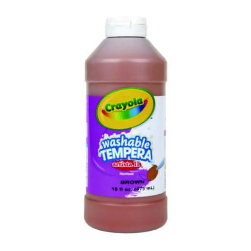 Artista II Washable Tempera Paint, Brown, 16 oz Bottle - Paint | Crayola