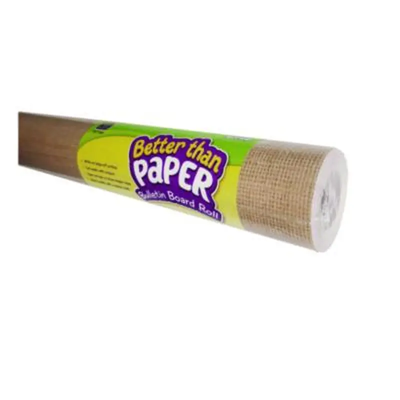 Better Than Paper Bulletin Board Roll, 4 ft x 12 ft, Burlap - Art & Design Paper | Teacher Created Resources
