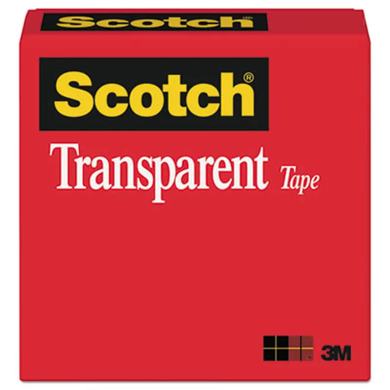 Transparent Tape, 1" Core, 0.5" x 36 yds, Transparent - Tape | Scotch