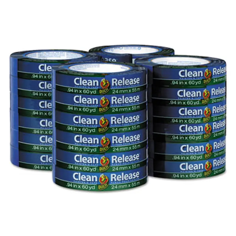 Clean Release Painter's Tape, 3" Core, 0.94" x 60 yds, Blue, 24/Carton - Tape | Duck