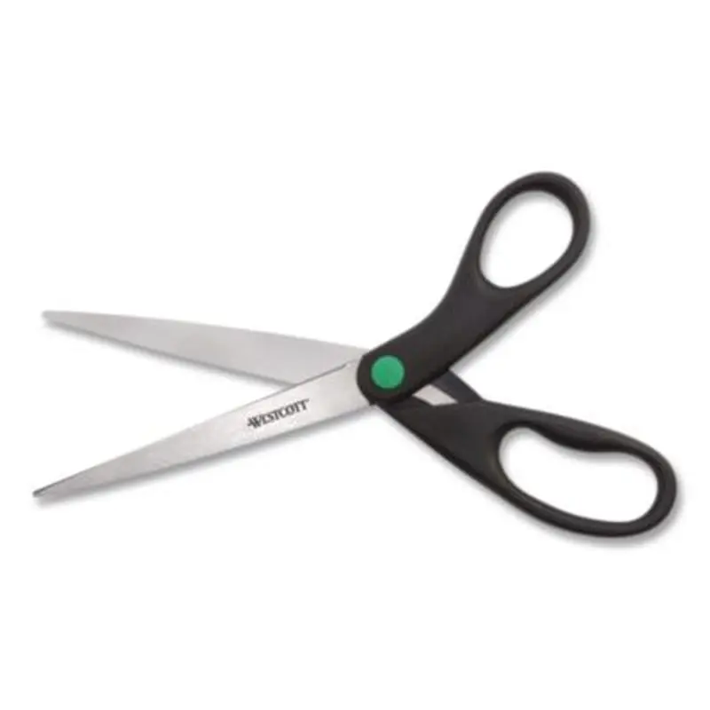 KleenEarth Scissors, 9" Long, 3.75" Cut Length, Straight Black Handle - Scissors | Westcott