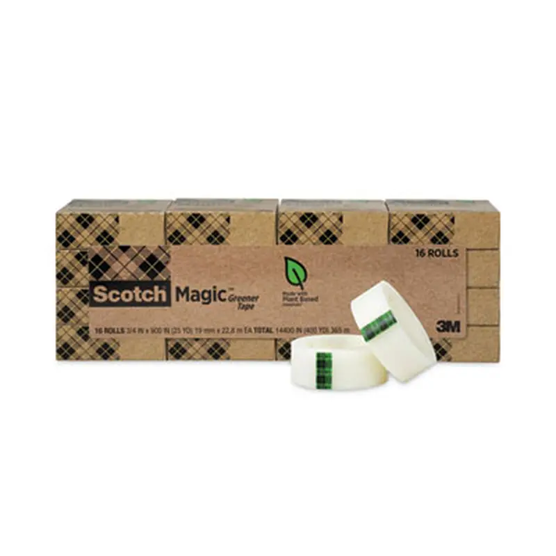 Magic Greener Tape, 1" Core, 0.75" x 75 ft, Clear, 16/Pack - Tape | Scotch