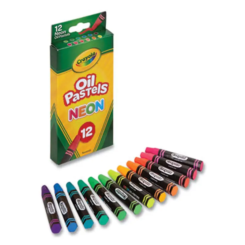Neon Oil Pastels, 12 Assorted Colors, 12/Pack - Oil Pastels | Crayola
