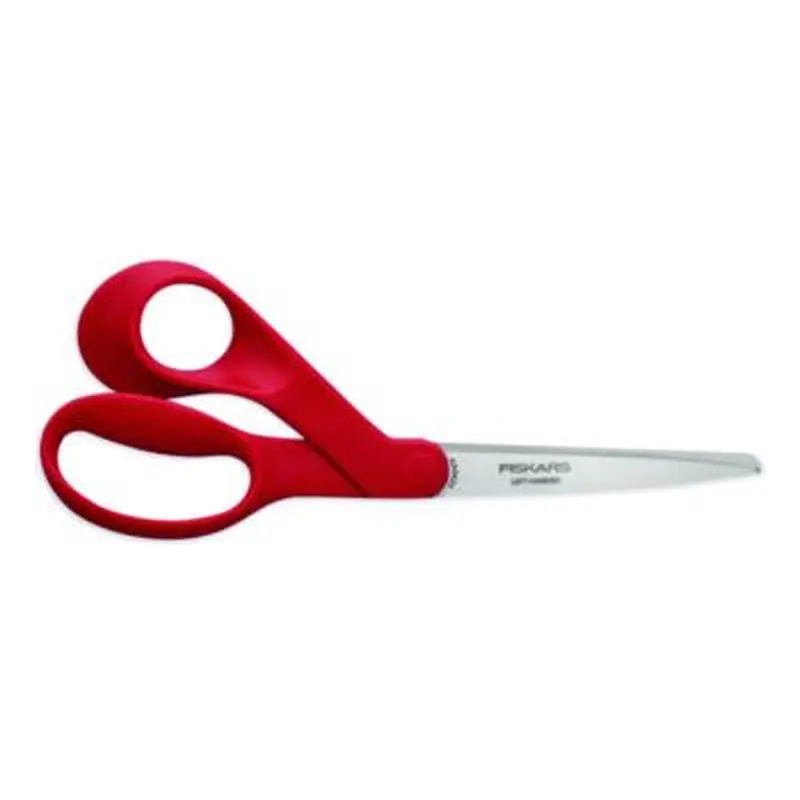 Premier Left Handed Scissors, 9.75" Long, 8" Cut Length, Offset Red Handle - Scissors | Fiskars