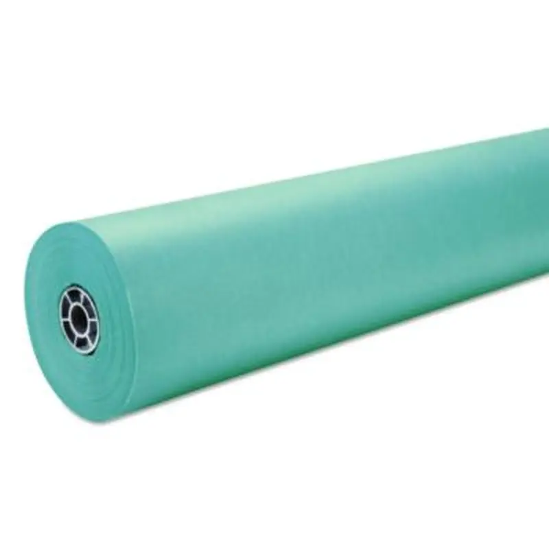 Rainbow Duo-Finish Colored Kraft Paper, 35 lb Wrapping Weight, 36" x 1,000 ft, Aqua - Art & Design Paper | Pacon