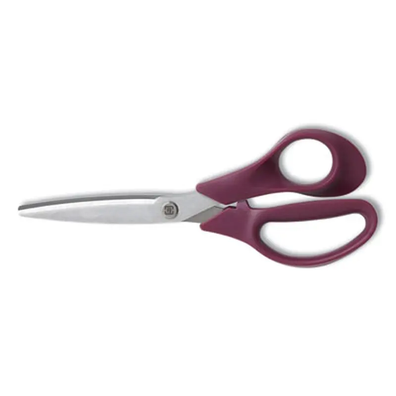 Stainless Steel Scissors, 8" Long, 3.58" Cut Length, Straight Purple Handle - Scissors | TRU RED