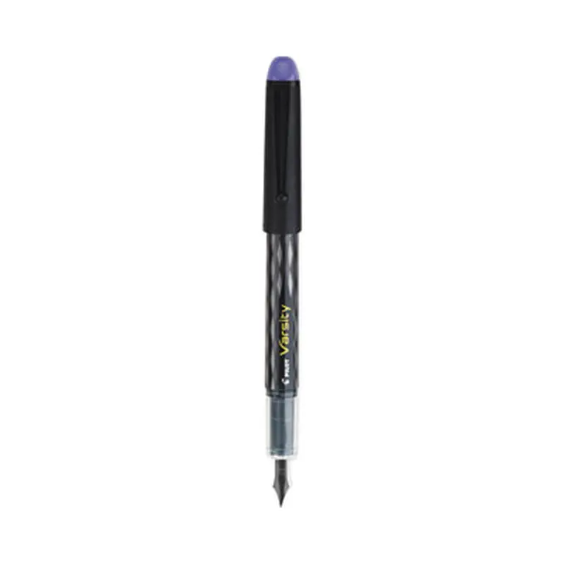 Varsity Fountain Pen, Medium 1 mm, Purple Ink, Clear/Black/Purple Barrel - Pens | Pilot