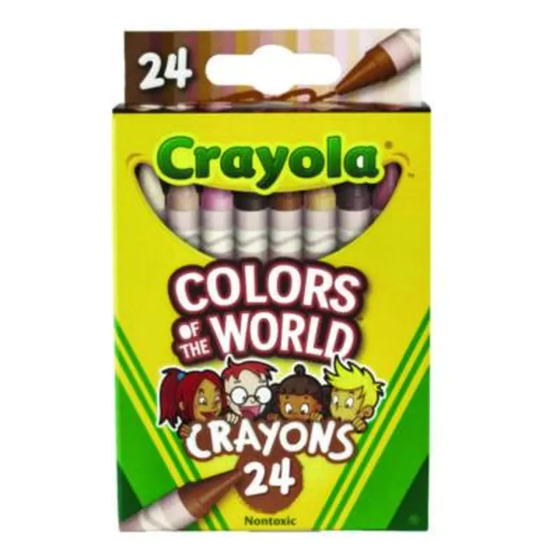 Colors of the World Crayons, Regular Size, 0.31" x 3.63", 24 Assorted Colors, 24/Pack - Crayons | Crayola