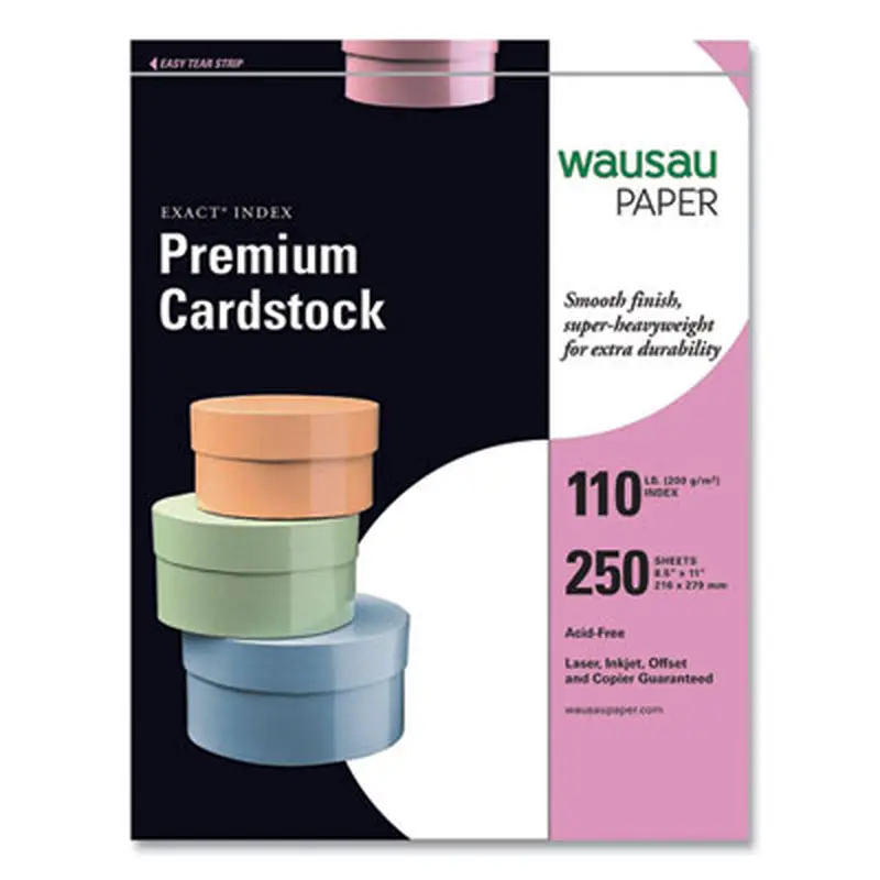 Exact Index Card Stock, 94 Bright, 110 lb Index Weight, 8.5 x 11, White, 250/Pack - Art & Design Paper | Neenah Paper