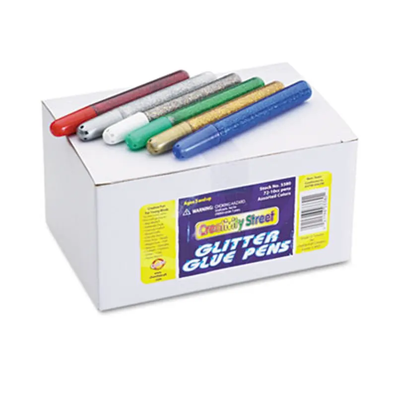 Glitter Glue Pens, Assorted, 10 cc Tube, 72/Pack - Crafting Embellishments | Creativity Street