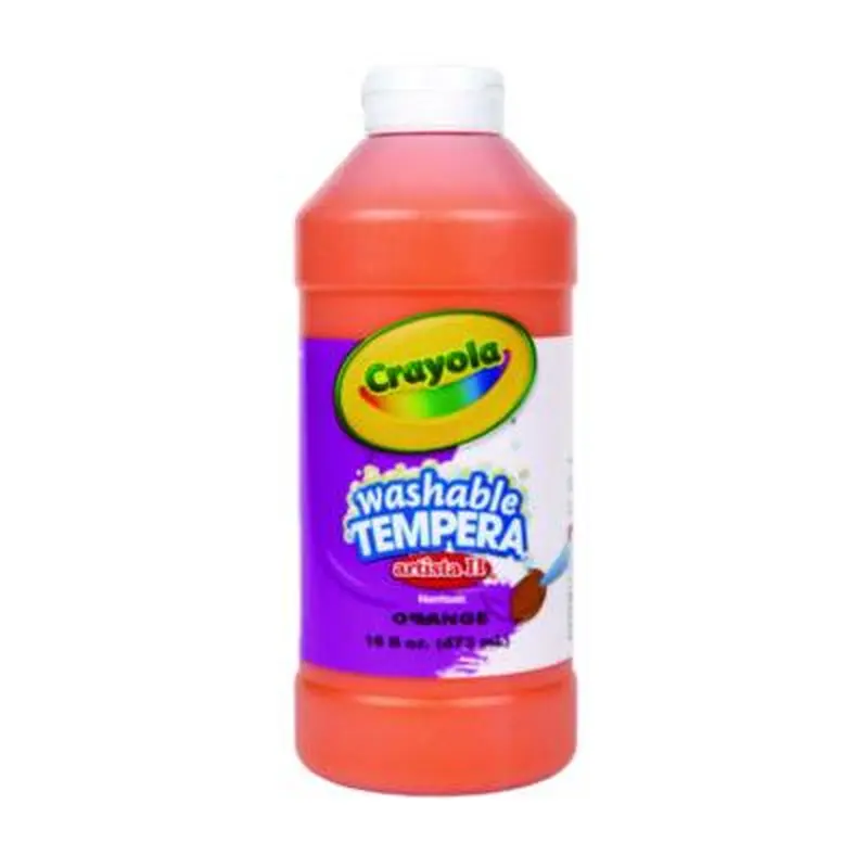 Artista II Washable Tempera Paint, Orange, 16 oz Bottle - Paint | Crayola