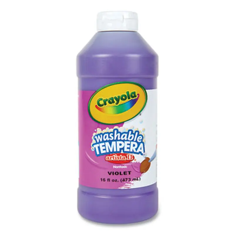 Artista II Washable Tempera Paint, Violet, 16 oz Bottle - Paint | Crayola