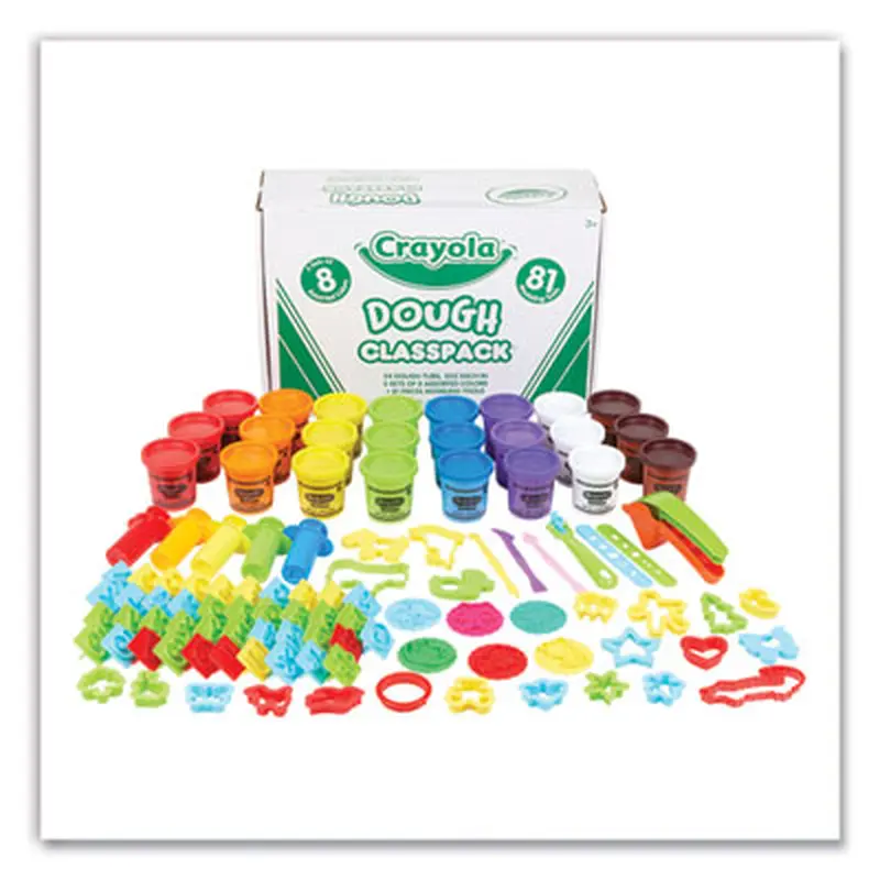 Dough Classpack, 3 oz, 8 Assorted Colors with 81 Modeling Tools - Clay | Crayola