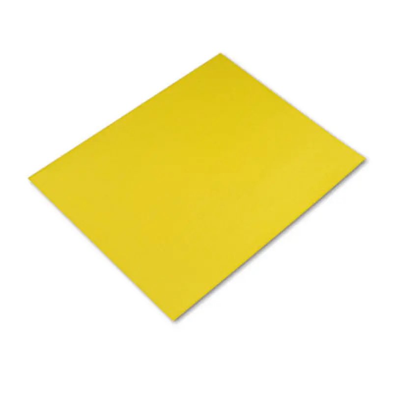 Four-Ply Railroad Board, 22 x 28, Lemon Yellow, 25/Carton - Art Boards & Construction Paper | Pacon