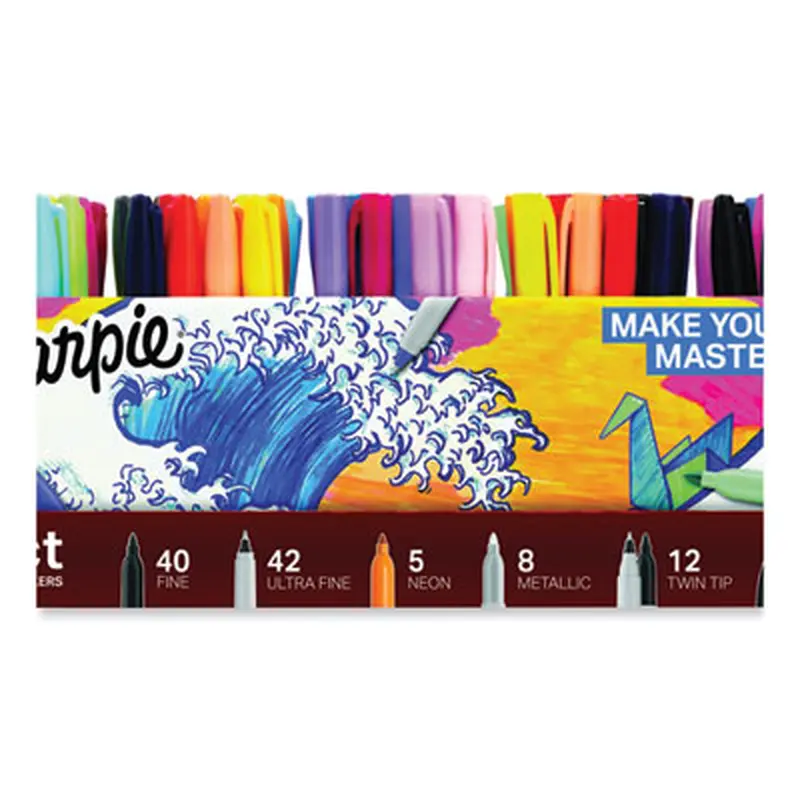 Permanent Markets Ultimate Collection Value Pack, Assorted Tip Sizes/Types, Assorted Colors, 115/Set - Markers | Sharpie