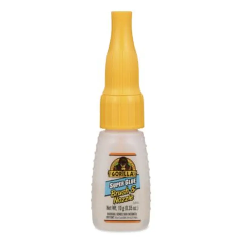 Super Glue with Brush and Nozzle Applicators, 0.35 oz, Dries Clear - Glue | Gorilla