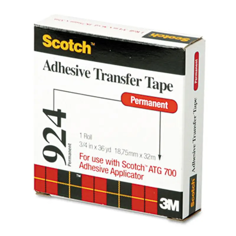 ATG Adhesive Transfer Tape Roll, Permanent, Holds Up to 0.5 lbs, 0.75" x 36 yds, Clear - Mounting Tape | Scotch