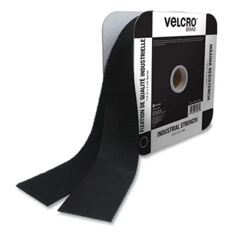 Industrial Strength Heavy-Duty Fasteners, 2" x 25 ft, Black - Hook & Loop Fasteners | VELCRO Brand