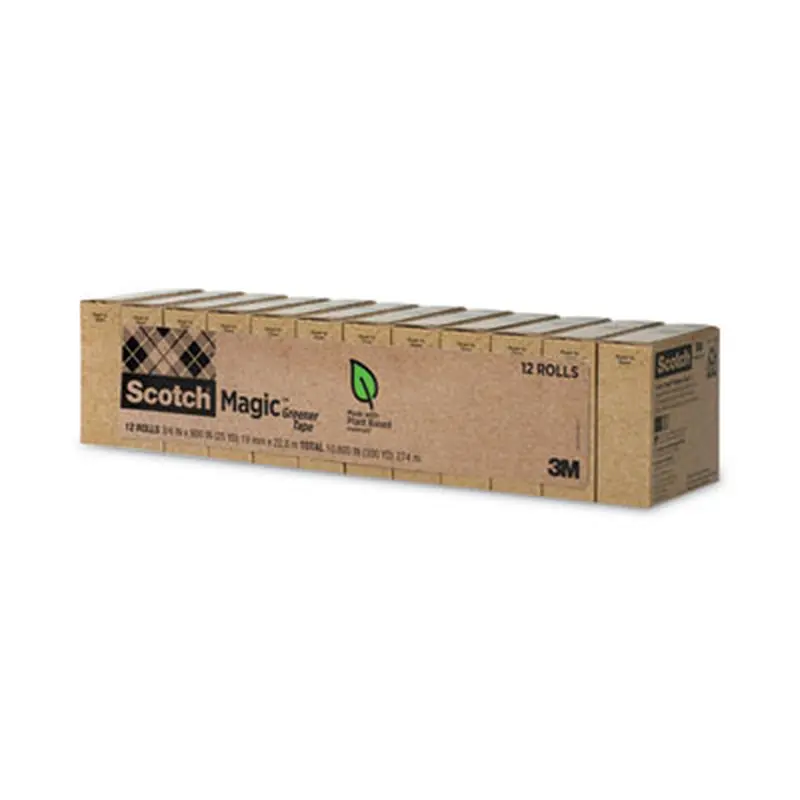 Magic Greener Tape, 1" Core, 0.75" x 75 ft, Clear, 12/Pack - Tape | Scotch