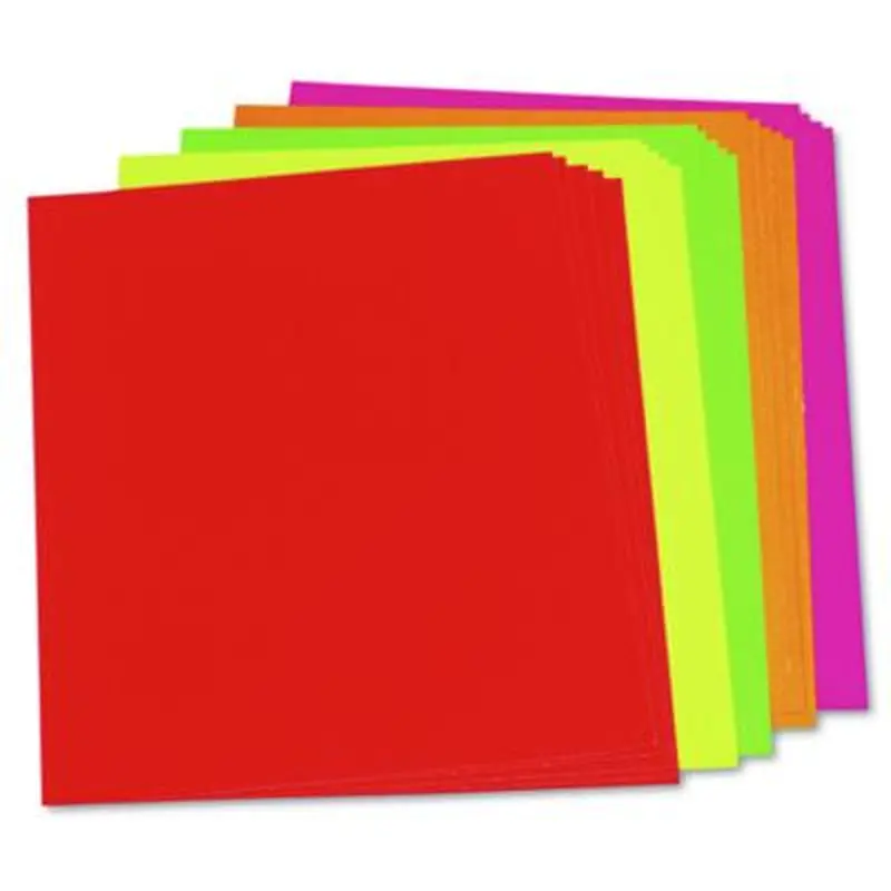 Neon Color Poster Board, 22 x 28, Lemon, Lime, Orange, Pink, Red, 25/Carton - Art Boards & Construction Paper | Pacon