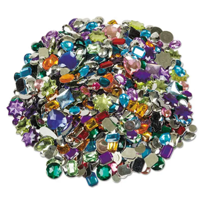 Acrylic Gemstones Classroom Pack, Assorted Sizes and Colors, 1 lb Bag - Crafting Embellishments | Creativity Street