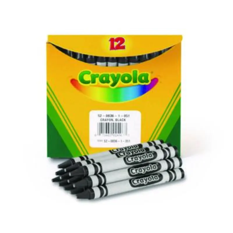 Bulk Crayons, Regular Size, 0.31" x 3.63", Black, 12/Box - Crayons | Crayola