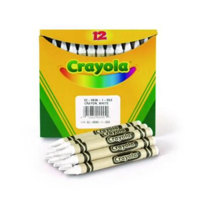Bulk Crayons, Regular Size, 0.31" x 3.63", White, 12/Box - Crayons | Crayola