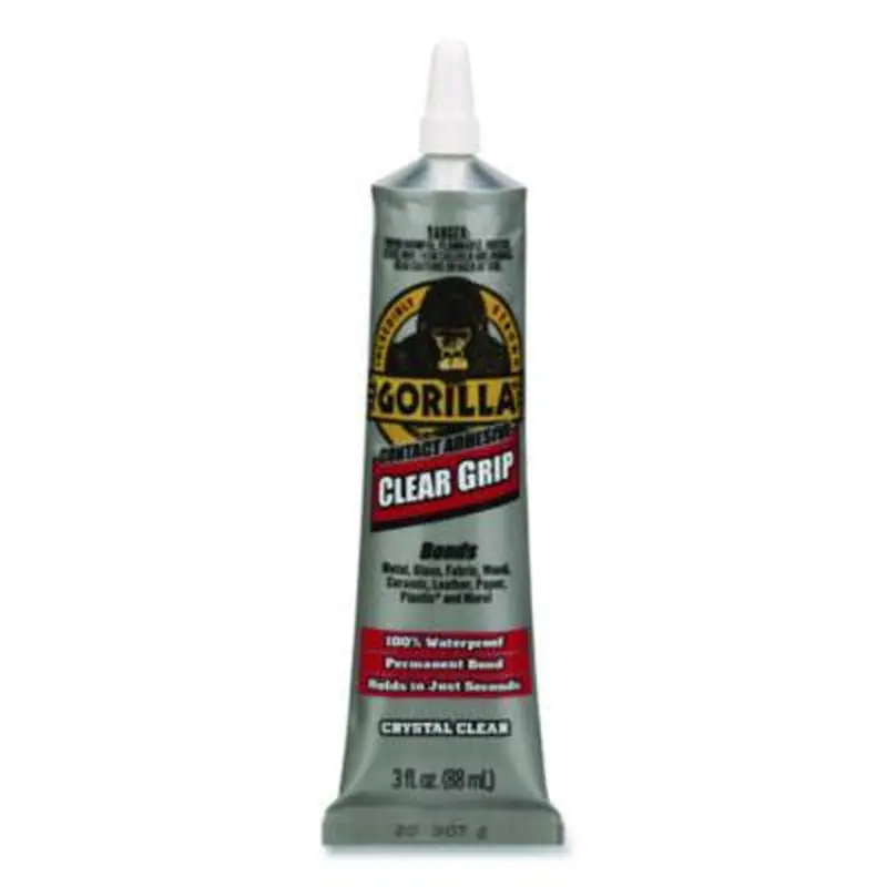Clear Grip Contact Adhesive, 3 oz Tube, Dries Clear - Glue | Gorilla