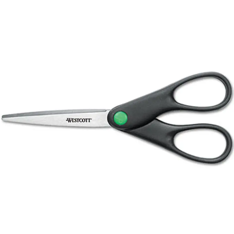 KleenEarth Scissors, 7" Long, 2.75" Cut Length, Straight Black Handle - Scissors | Westcott