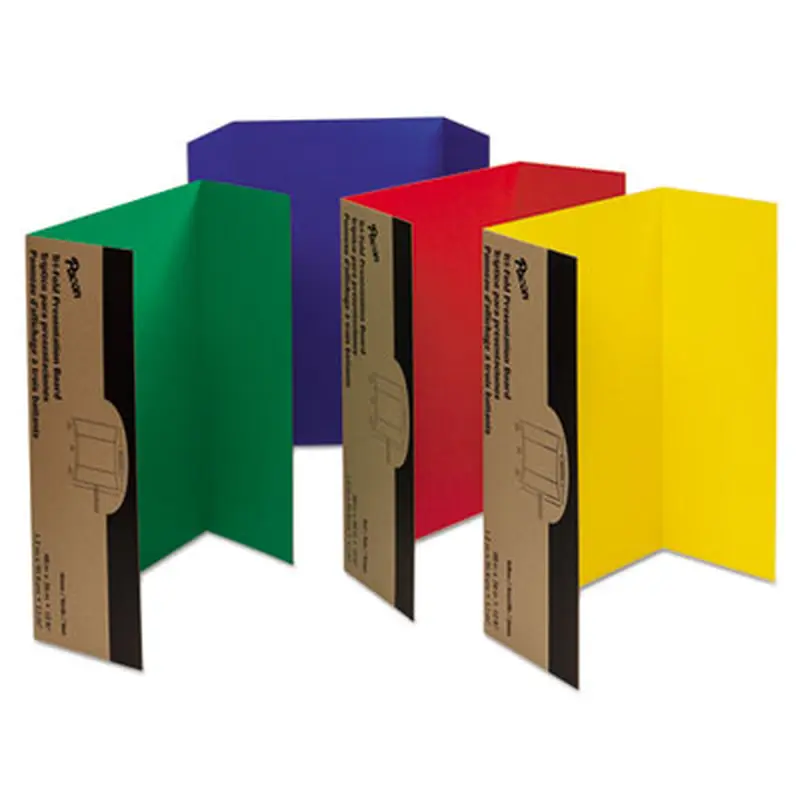 Spotlight Corrugated Presentation Display Boards, 48 x 36, Blue, Green, Red, Yellow, 4/Carton - Art Boards & Construction Paper | Pacon