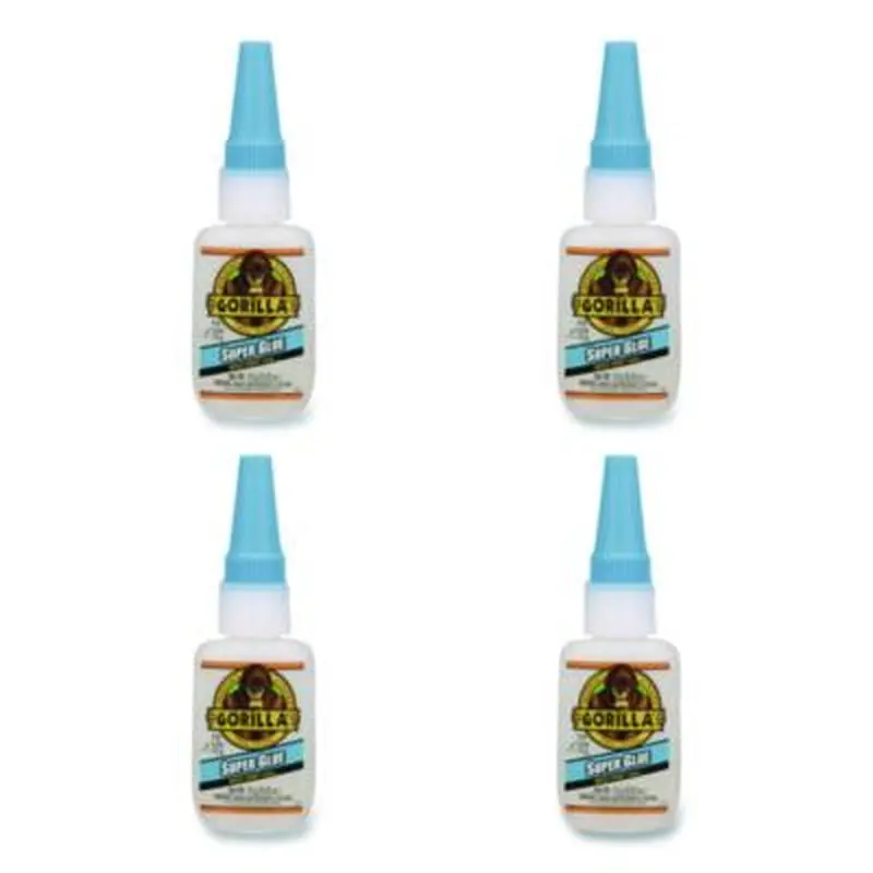 Super Glue, 0.53 oz, Dries Clear, 4/Carton - Glue | Gorilla