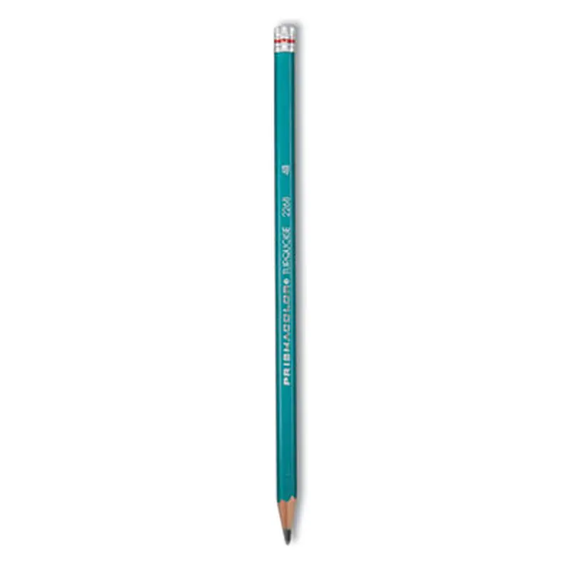 Turquoise Drawing Pencil, 2 mm, 4B, Black Lead, Turquoise Barrel, Dozen - Pencils | Prismacolor