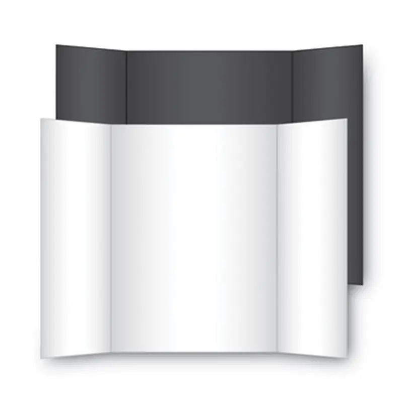 Two Cool Tri-Fold Poster Board, 36 x 48, Black/White, 6/Carton - Art Boards & Construction Paper | Eco Brites