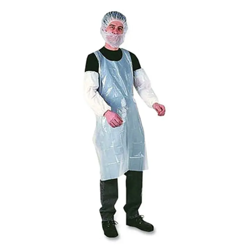 Disposable Food Service Apron, 28 x 46, White, 100/Box - Smocks & Aprons | AMBITEX
