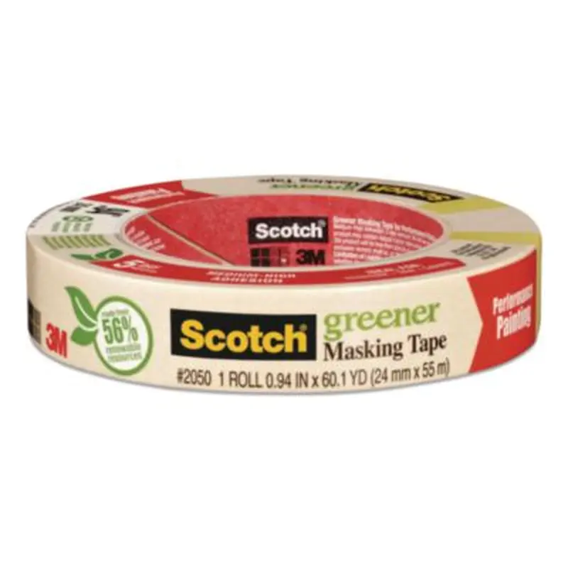Greener Masking Tape 2050, 3" Core, 0.94" x 60 yds, Beige - Tape | Scotch